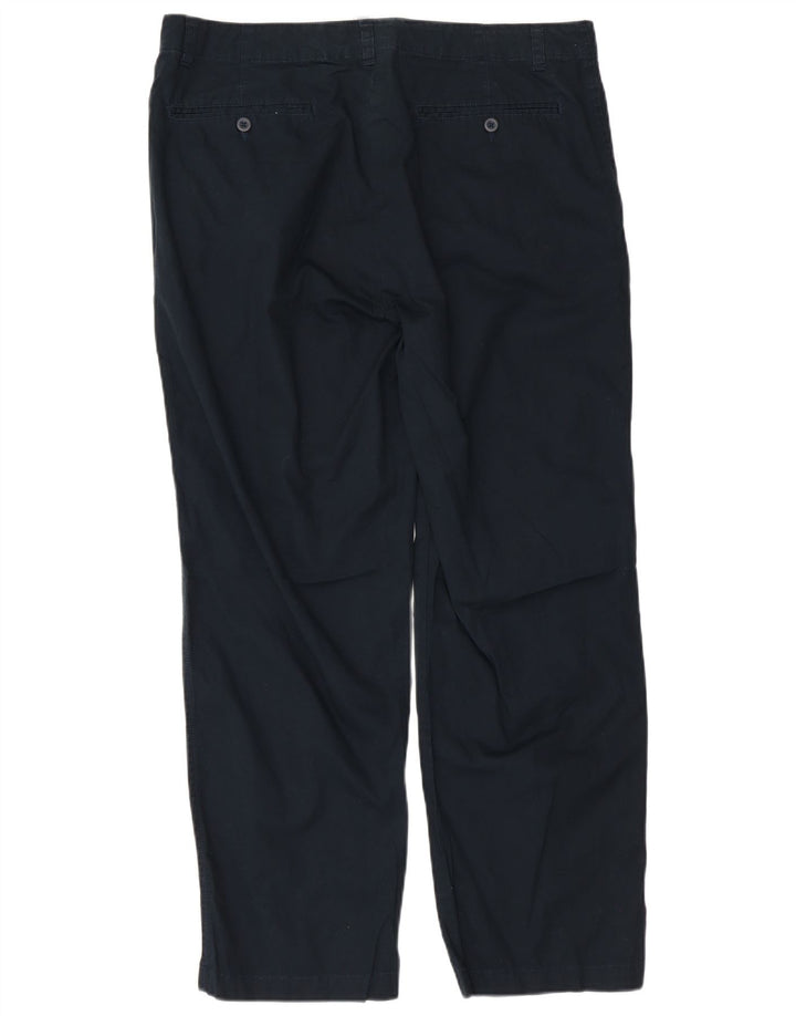 CALVIN KLEIN Mens Straight Chino Trousers W36 L30 Navy Blue Cotton