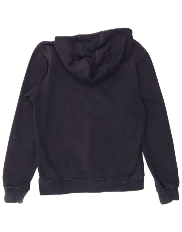 NIKE Mens Hoodie Jumper Small Navy Blue Cotton