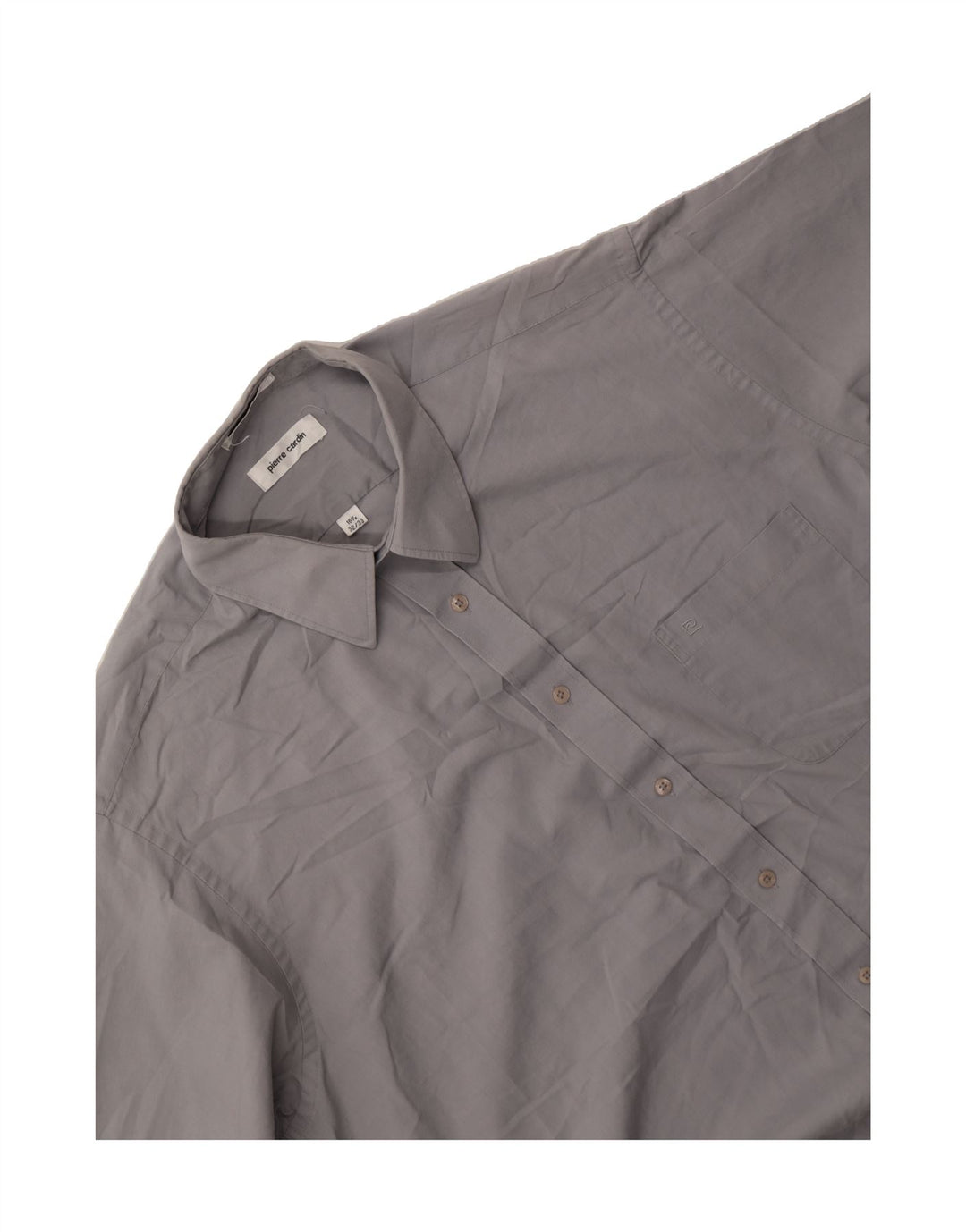 PIERRE CARDIN Mens Shirt Size 16 1/2 Large Grey Cotton Vintage Pierre Cardin and Second-Hand Pierre Cardin from Messina Hembry 