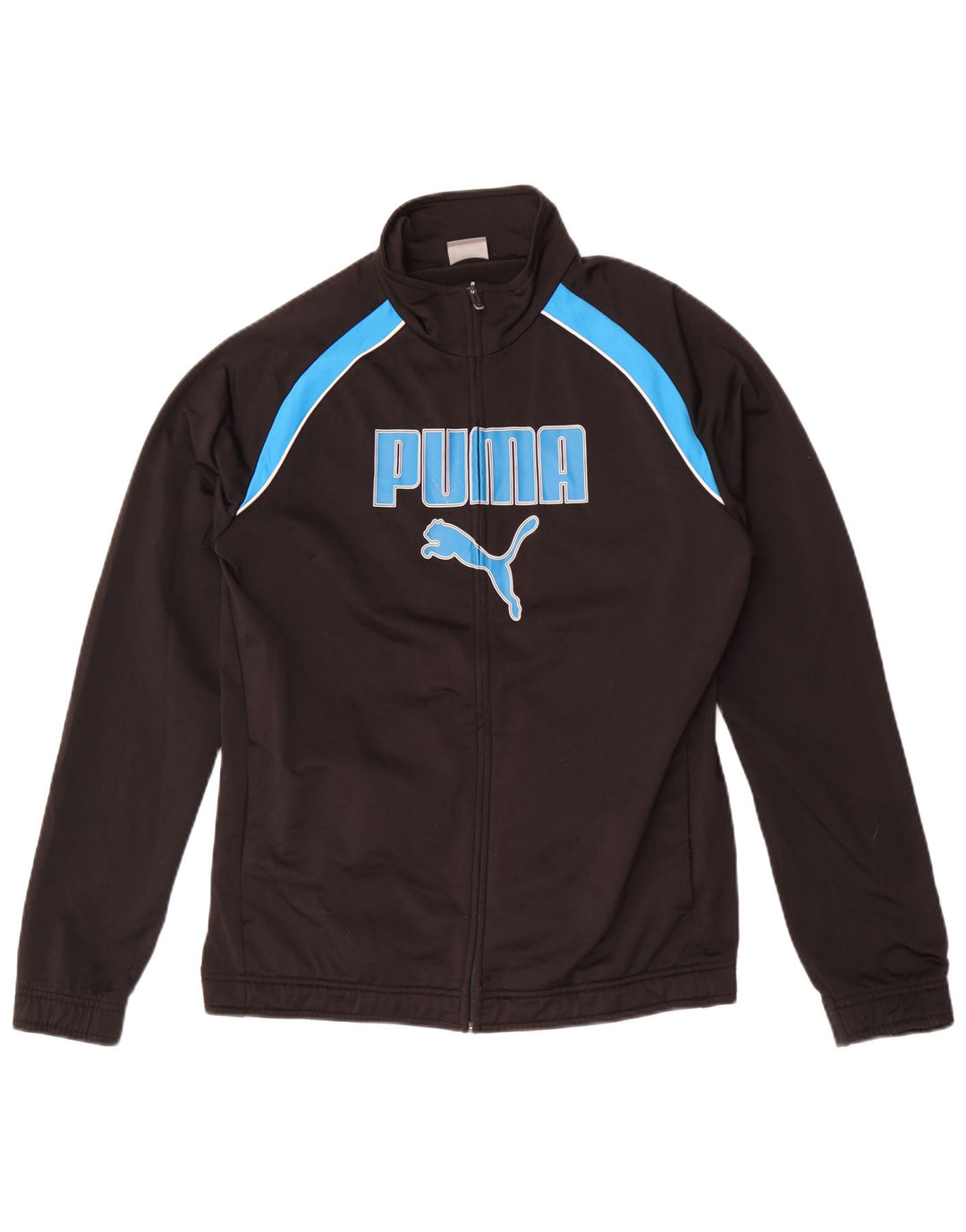 Puma Mens Graphic Tracksuit Top Jacket Medium Black Colourblock Polyester