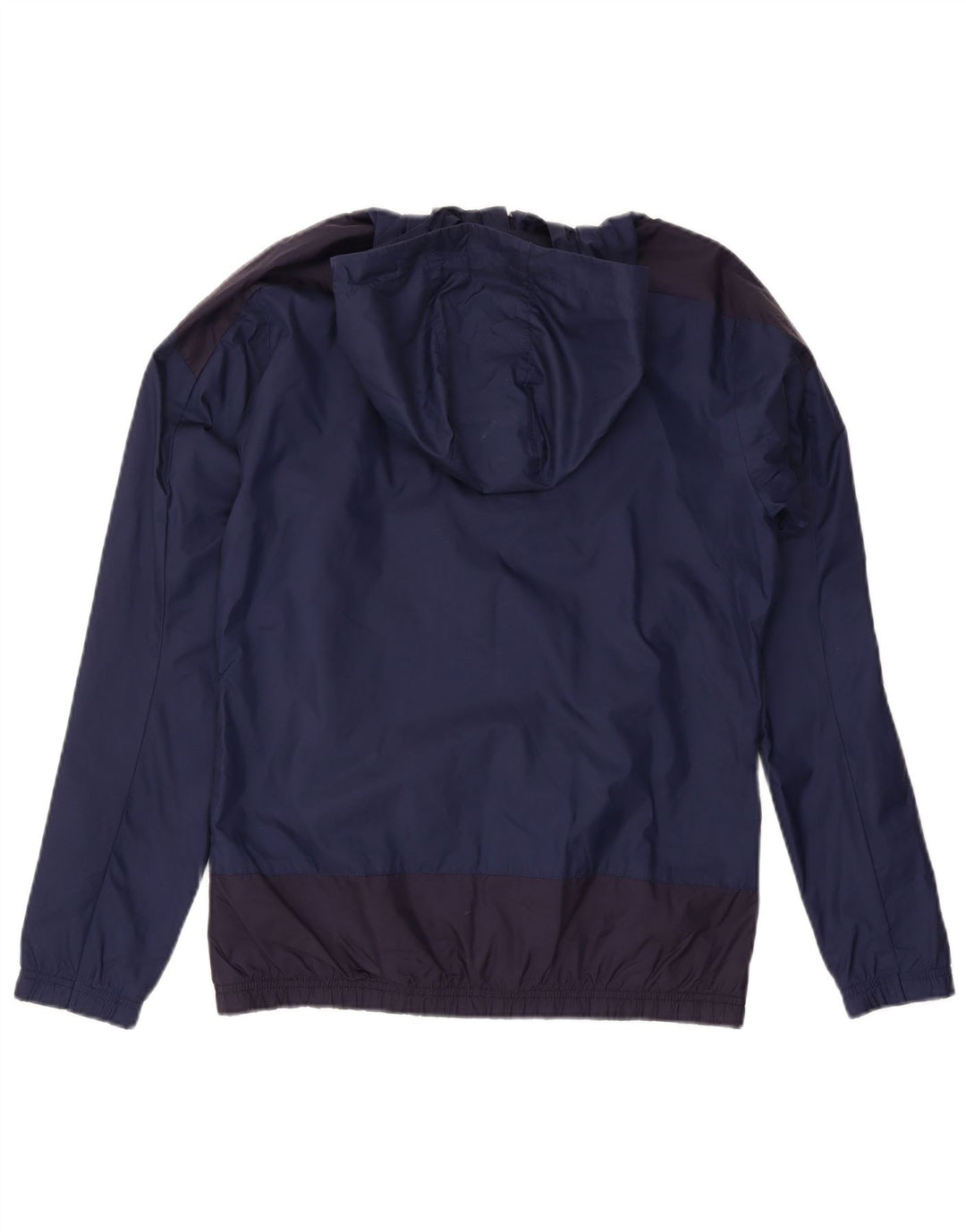 Puma Mens Hooded Rain Jacket UK 36 Small Navy Blue Colourblock Nylon