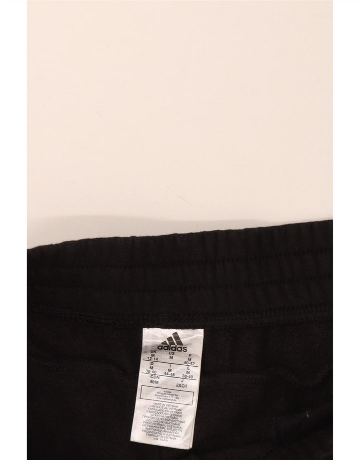 ADIDAS Womens Tracksuit Trousers Joggers UK 12/14 Medium  Black Cotton