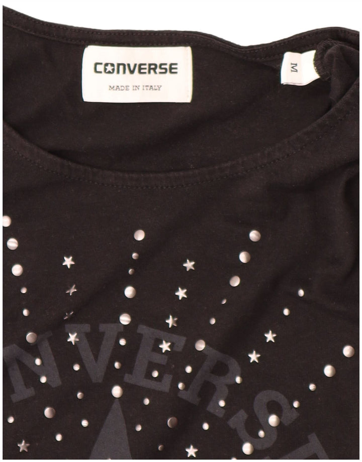 Converse Womens Chuck Taylor Graphic Vest Top UK 12 Medium Black