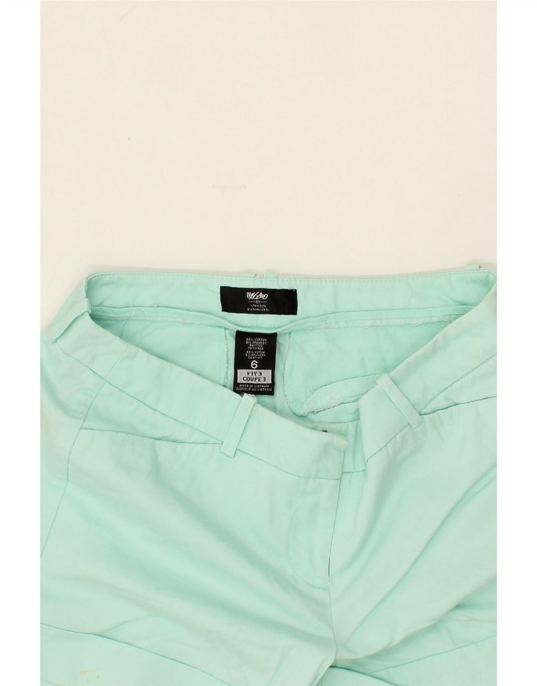 MOSSIMO Womens Stretch Casual Shorts US 6 Medium W30 Turquoise Cotton Vintage Mossimo and Second-Hand Mossimo from Messina Hembry 