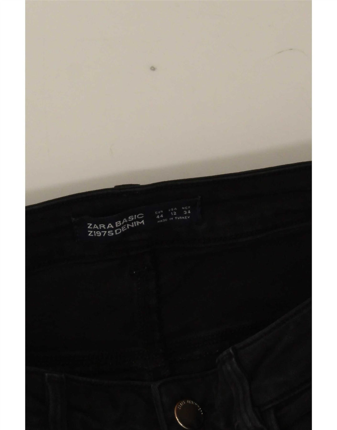 Zara Mens Slim Jeans EU 44 Large W34 L28 Black