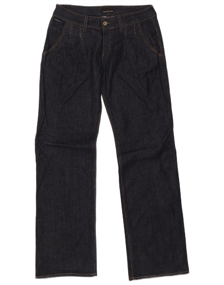 CALVIN KLEIN Womens Straight Jeans W30 L33  Navy Blue Cotton