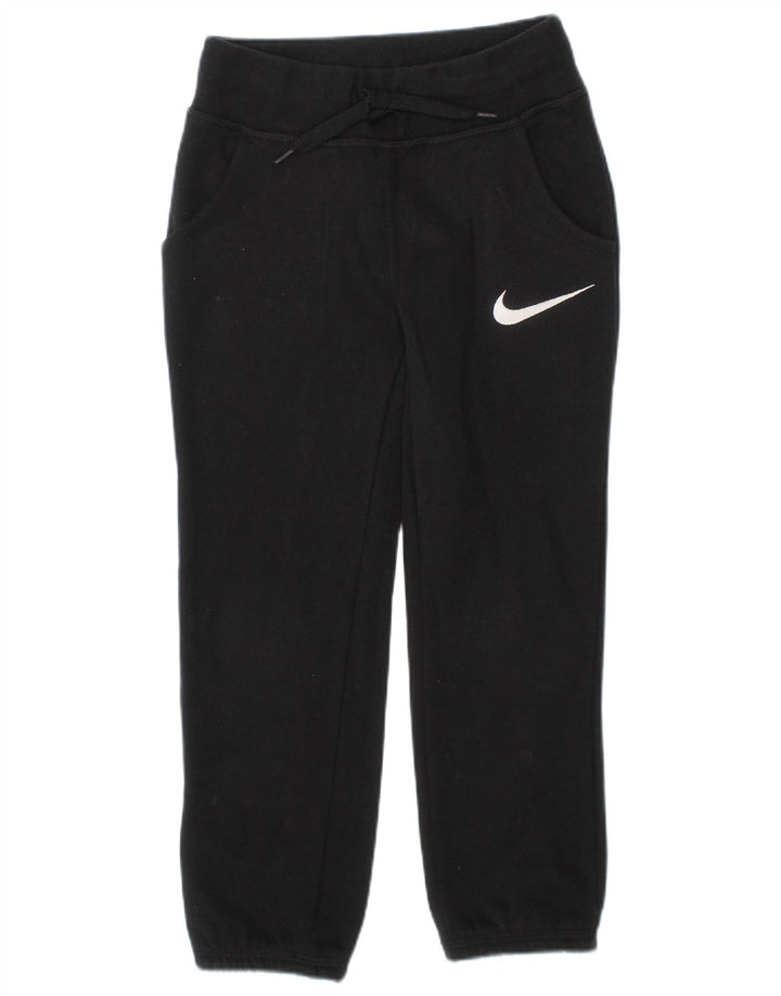 NIKE Girls Tracksuit Trousers Joggers 3-4 Years XS Black Cotton