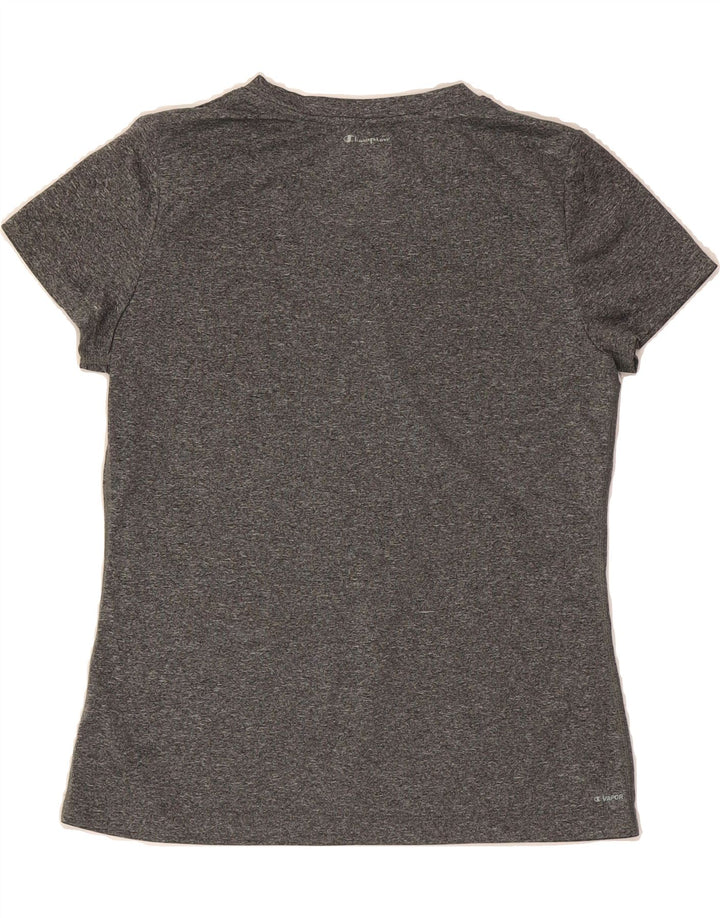 CHAMPION Womens T-Shirt Top UK 14 Medium Grey Flecked Vintage Champion and Second-Hand Champion from Messina Hembry 