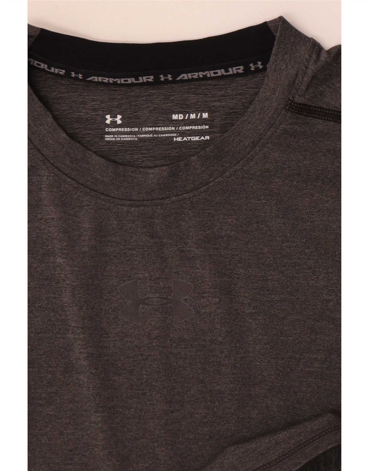 Under Armour Mens Heat Gear Vest Top Medium Grey Colourblock