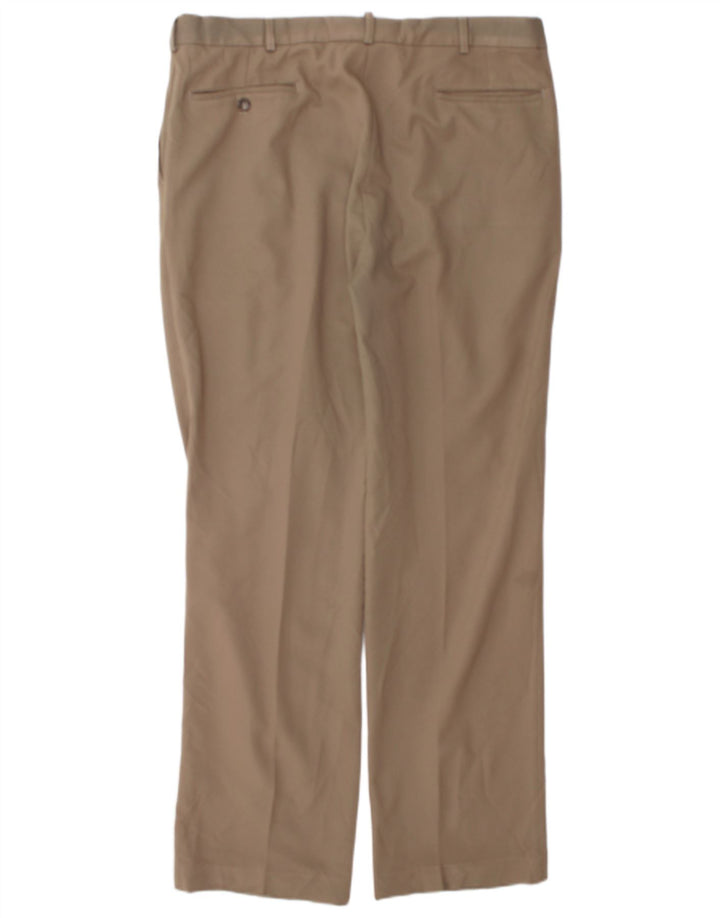 Farah Mens Pegged Suit Trousers W36 L32 Beige