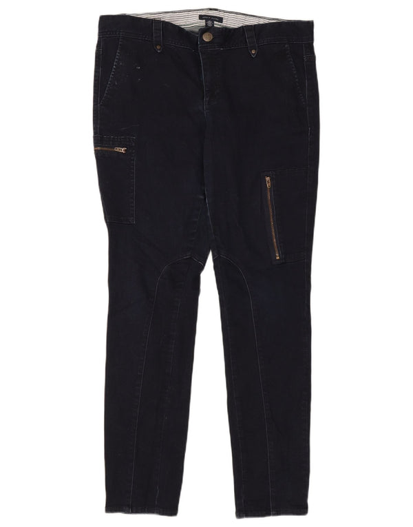 Tommy Hilfiger Womens Cargo Slim Jeans US 12 Large W34 L30 Navy Blue Cotton