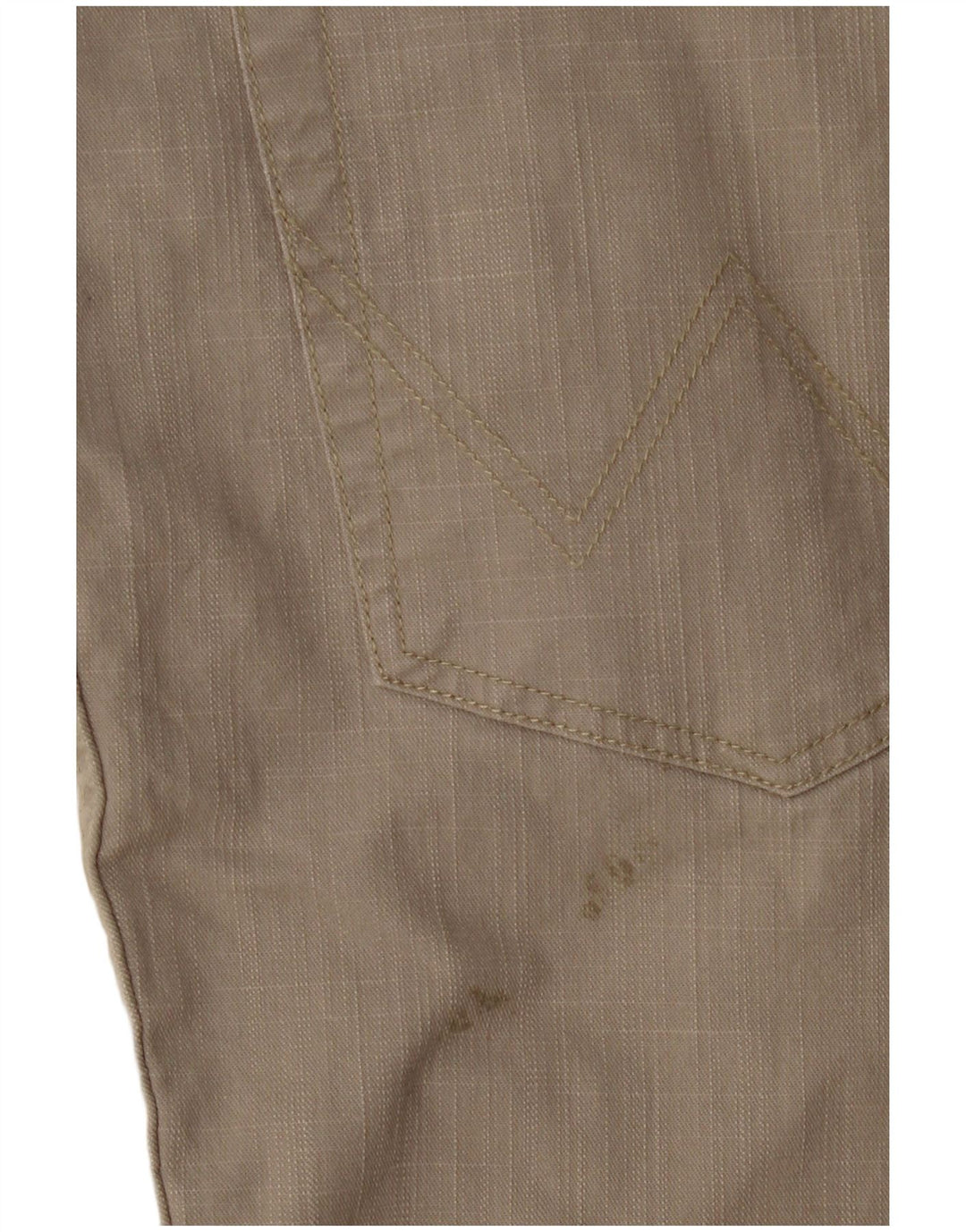 WRANGLER Mens Regular Fit Straight Casual Trousers W40 L32 Beige Cotton