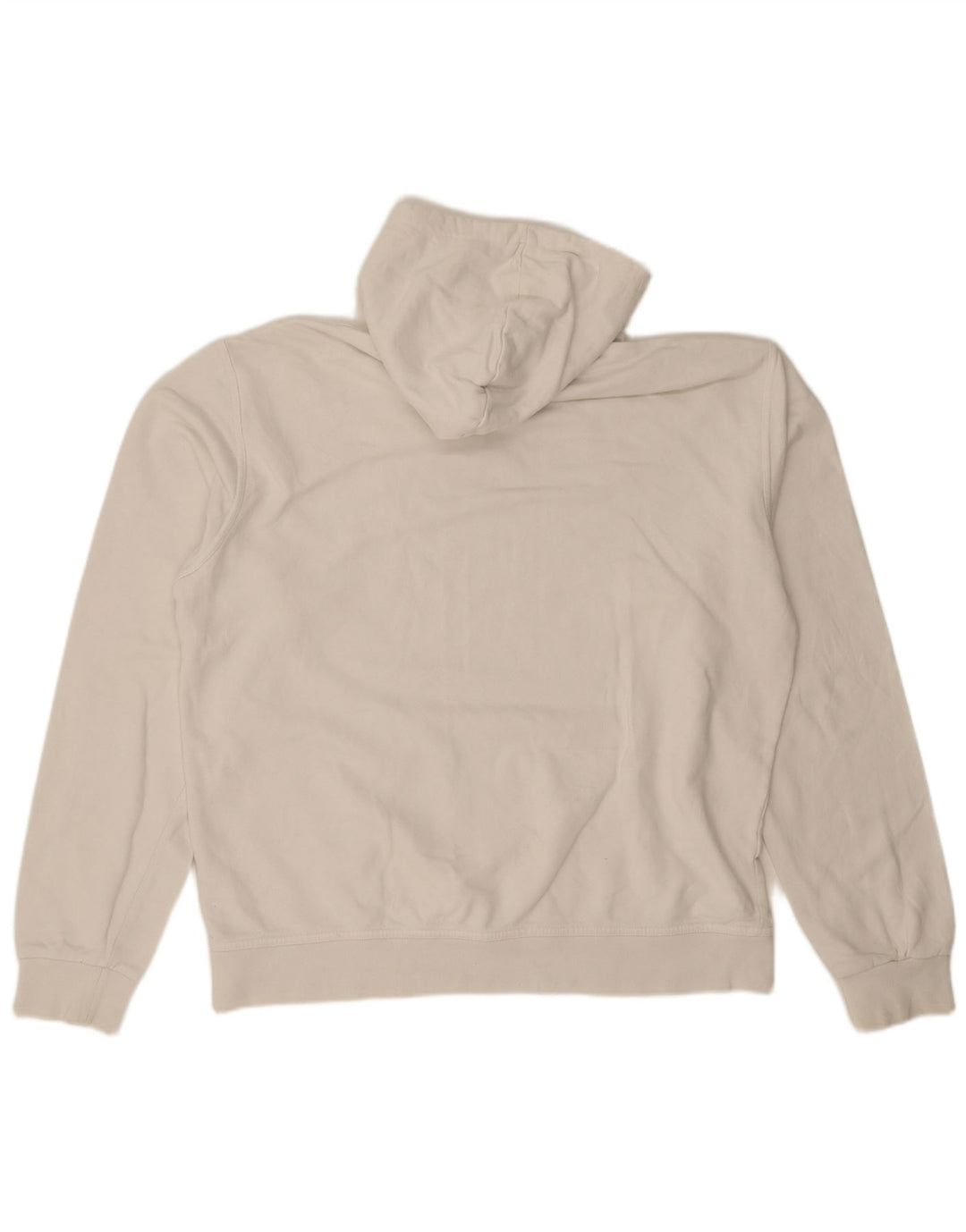 Asics Mens Graphic Hoodie Jumper XL Off White Cotton