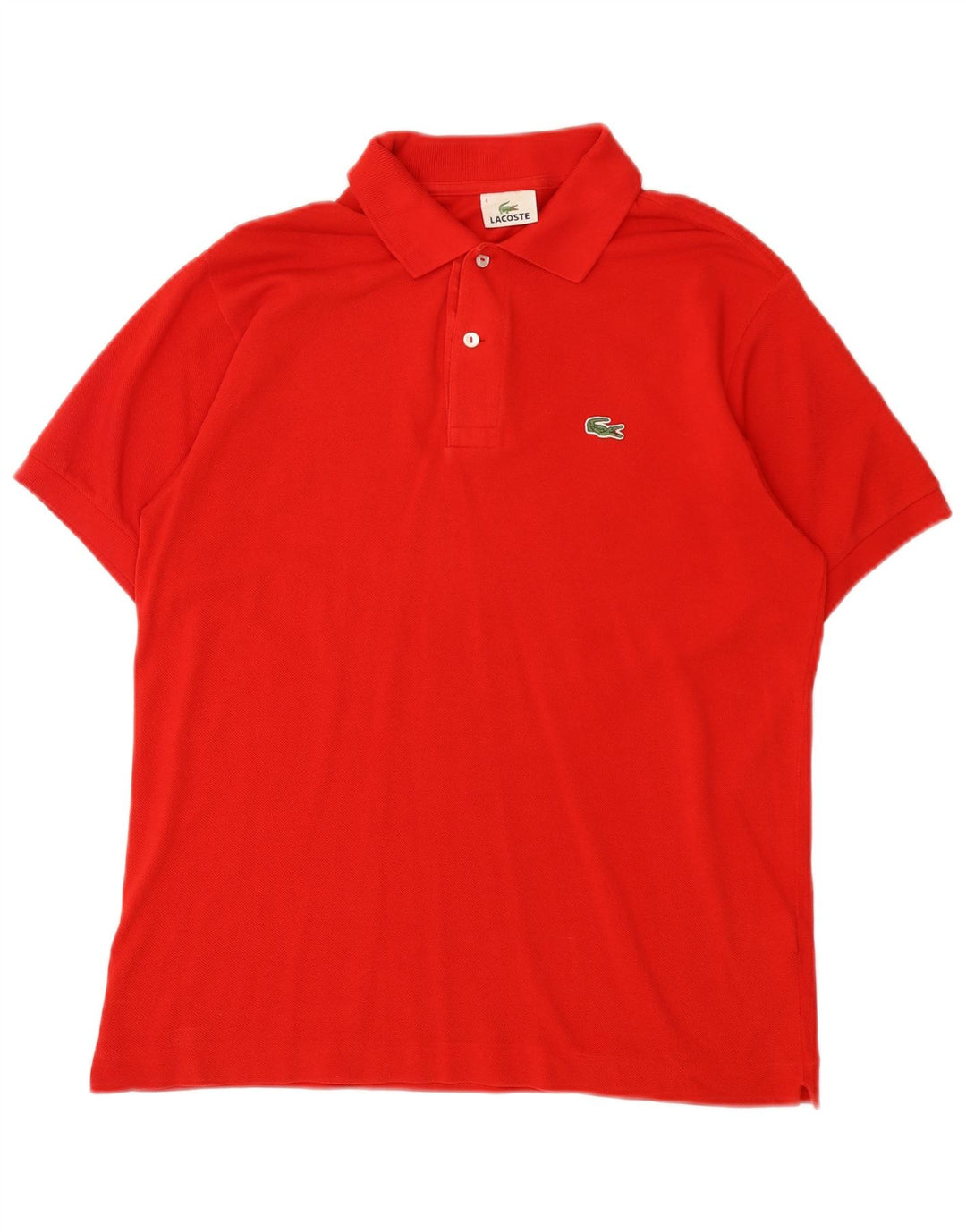 Lacoste Mens Polo Shirt Size 4 Medium Red Cotton