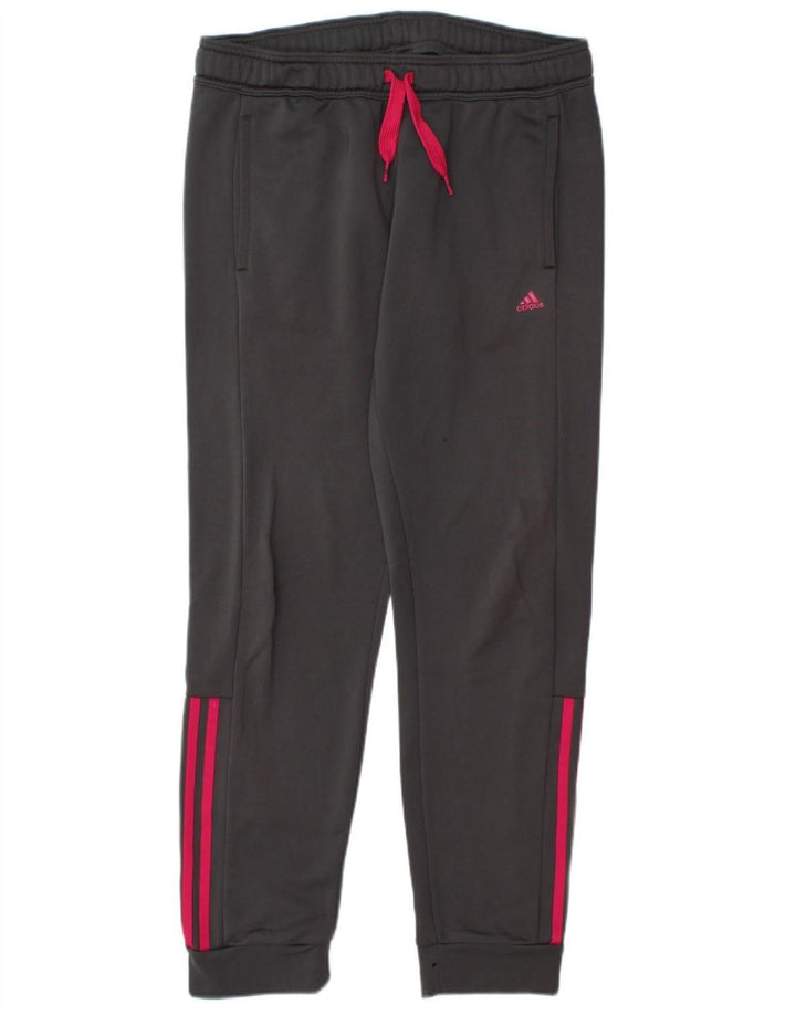 ADIDAS Womens Tracksuit Trousers Joggers UK 12/14 Medium  Grey Polyester