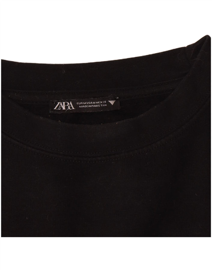 Zara Womens Sweatshirt Jumper UK 14 Medium Black