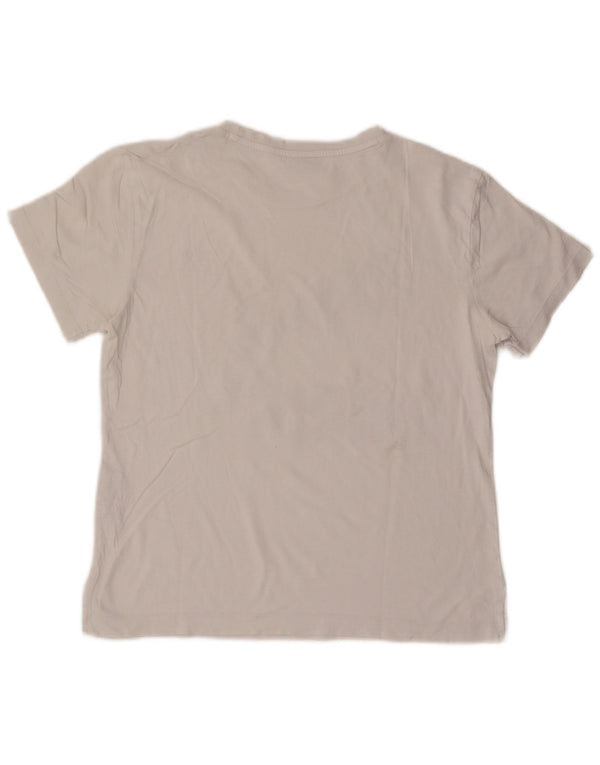 Puma Womens Graphic T-Shirt Top UK 14 Medium White Cotton