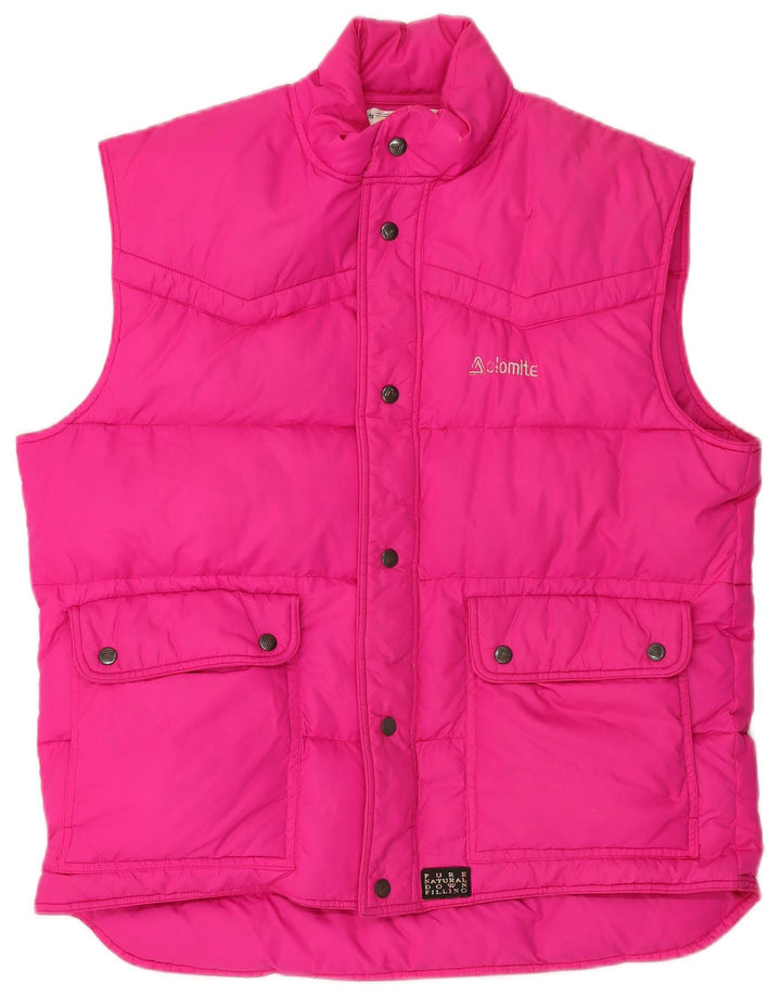 DOLOMITE Womens Oversized Padded Gilet UK 16 Large Pink