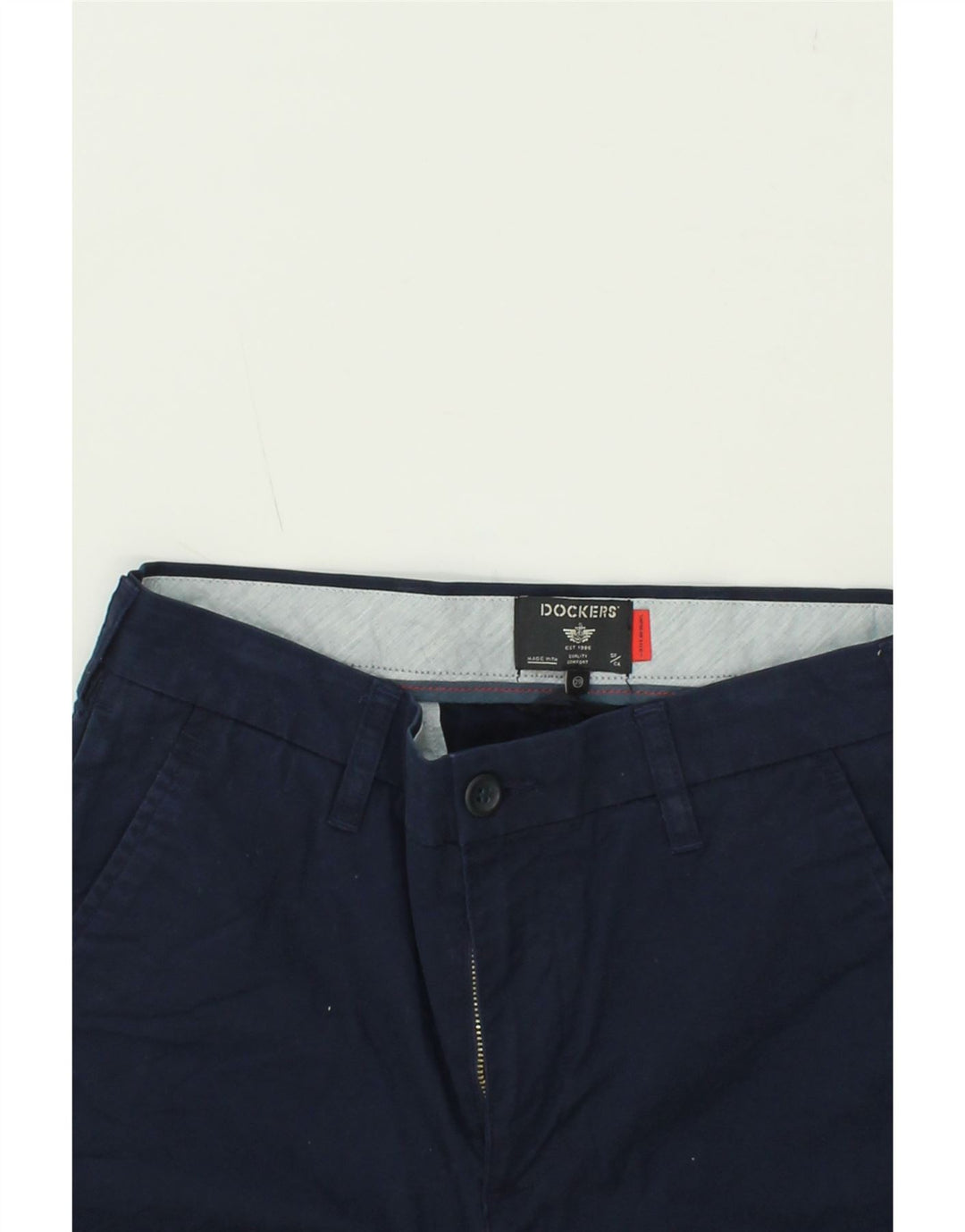 DOCKERS Mens Chino Shorts W29 Small Navy Blue Cotton Vintage Dockers and Second-Hand Dockers from Messina Hembry 