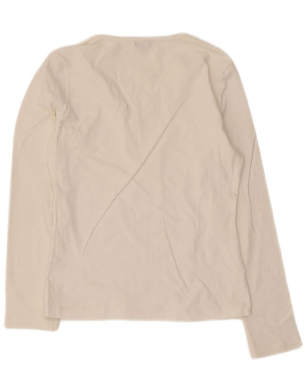 Best Company Womens Top Long Sleeve UK 14 Large White Lycra