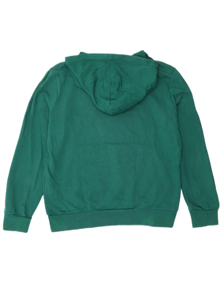 Diadora Mens Graphic Hoodie Jumper Medium Green Cotton