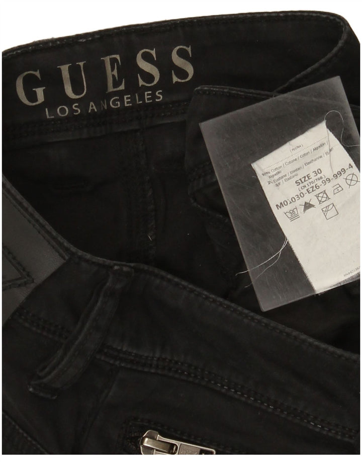Guess Womens Slim Jeans W30 L34 Black Cotton