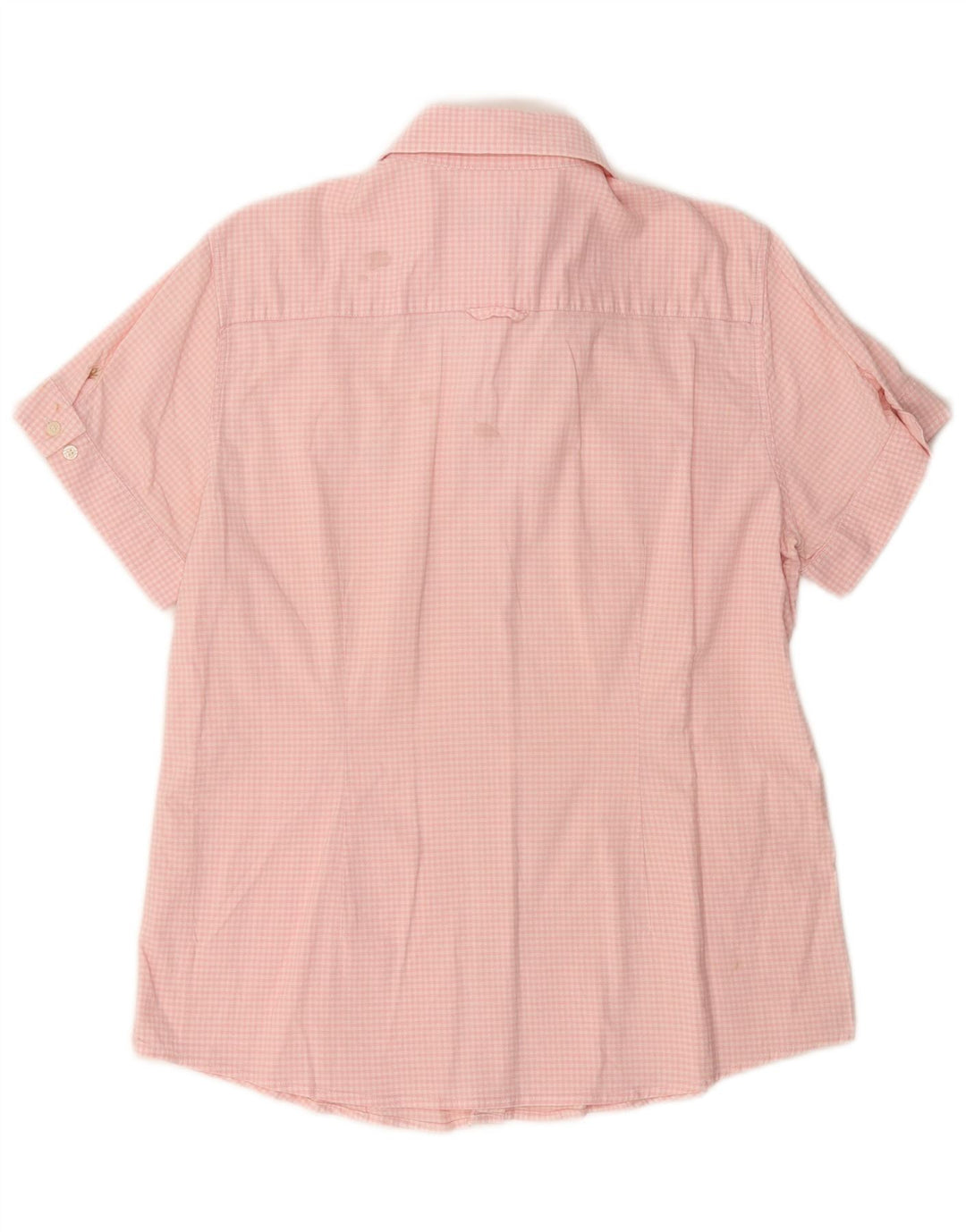 GANT Womens Short Sleeve Shirt UK 20 Large Pink Gingham