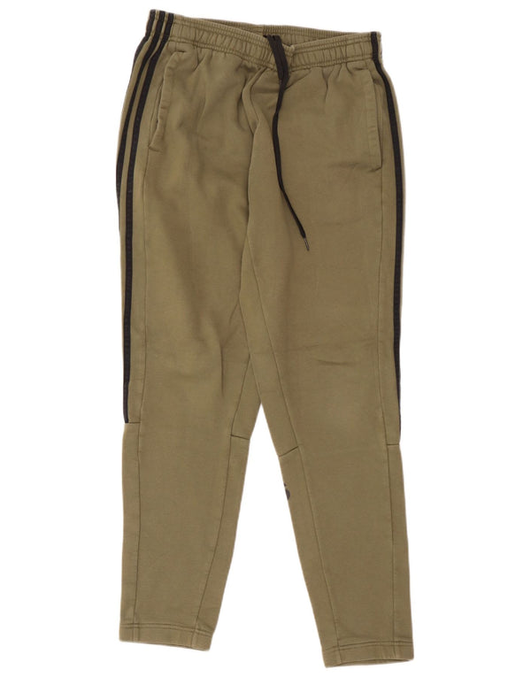 Adidas Mens Graphic Tracksuit Trousers Medium Khaki Cotton