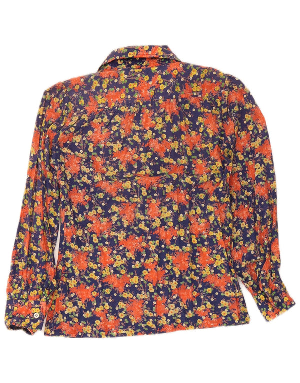 Vintage Womens Shirt Blouse IT 42 Medium Multicoloured Floral