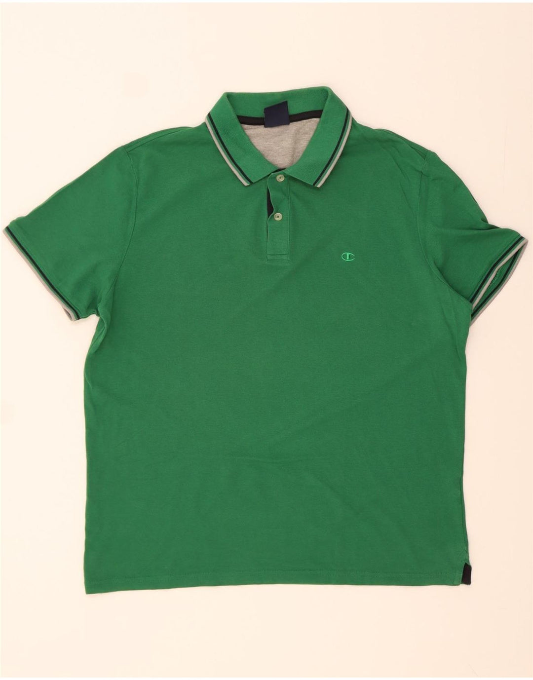 CHAMPION Mens Polo Shirt Large Green Vintage Champion and Second-Hand Champion from Messina Hembry 