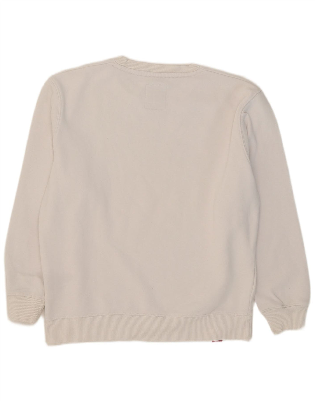 Alpha Industries Mens Graphic Sweatshirt Jumper Medium White Cotton