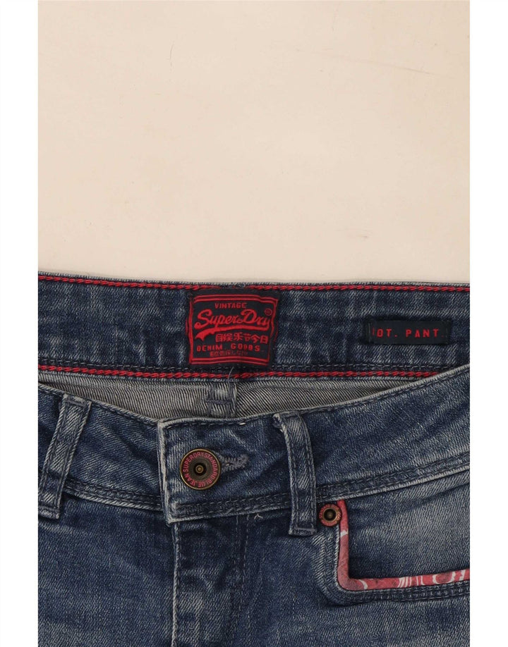 Superdry Womens Denim Hot Pants Medium W28 Blue