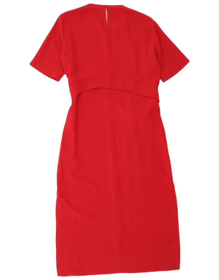 Zara Womens Maxi Dress UK 14 Medium Red Polyester