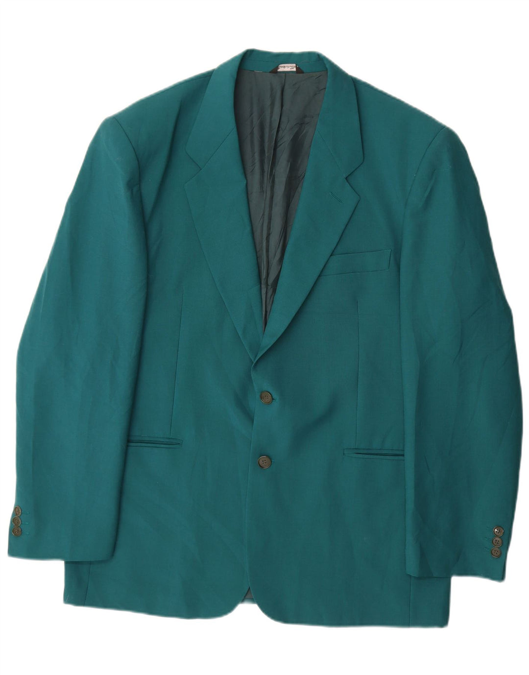 Vintage Mens 2 Button Blazer Jacket IT 54 2XL Blue Wool