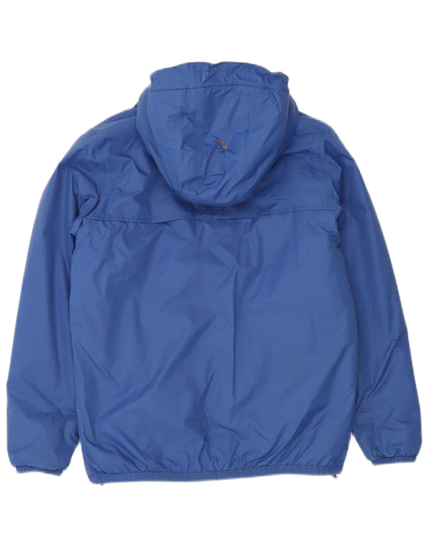 K-Way Boys Hooded Windbreaker Jacket 11-12 Years Blue Polyamide