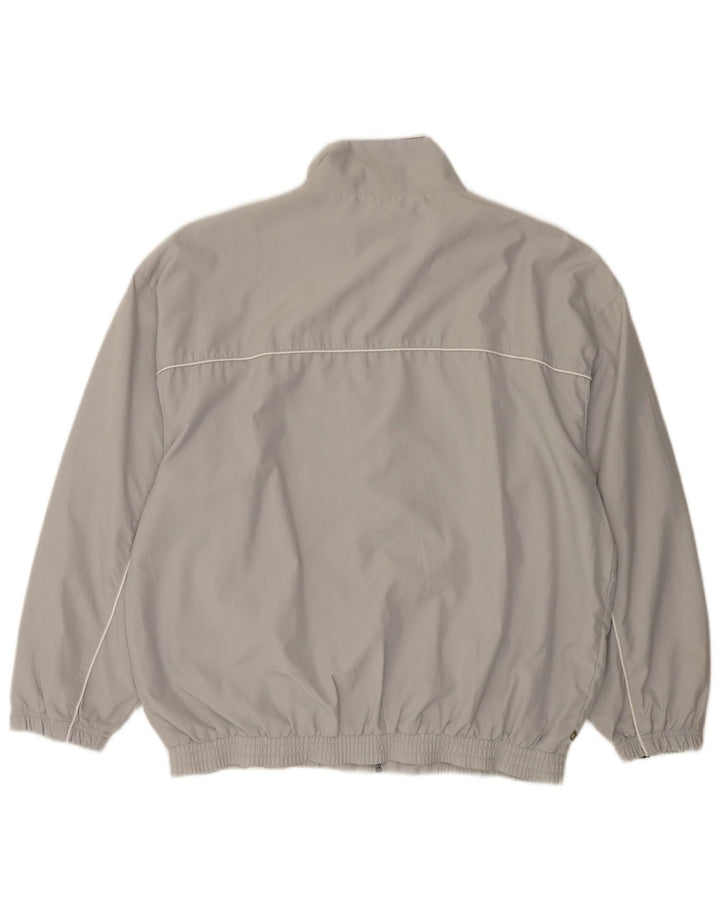 Reebok Mens Loose Fit Tracksuit Top Jacket Small Grey Colourblock Polyester