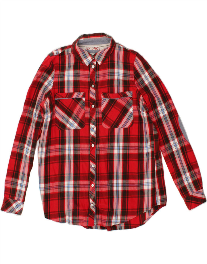 ONLY Womens Shirt EU 34 XS Red Check Cotton | Vintage Only | Thrift | Second-Hand Only | Used Clothing | Messina Hembry 