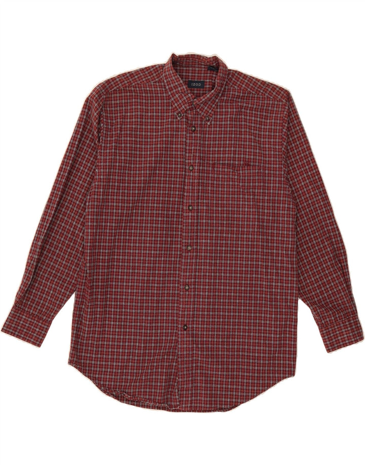 NAUTICA Mens Flannel Shirt Medium Maroon Check Cotton Vintage Nautica and Second-Hand Nautica from Messina Hembry 