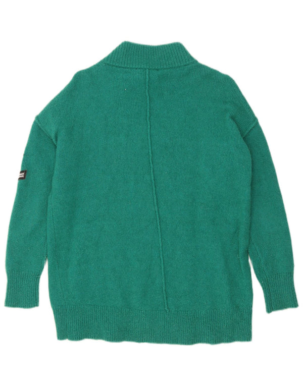 MINT VELVET Womens Oversized Turtle Neck Jumper Sweater UK 10 Small Green
