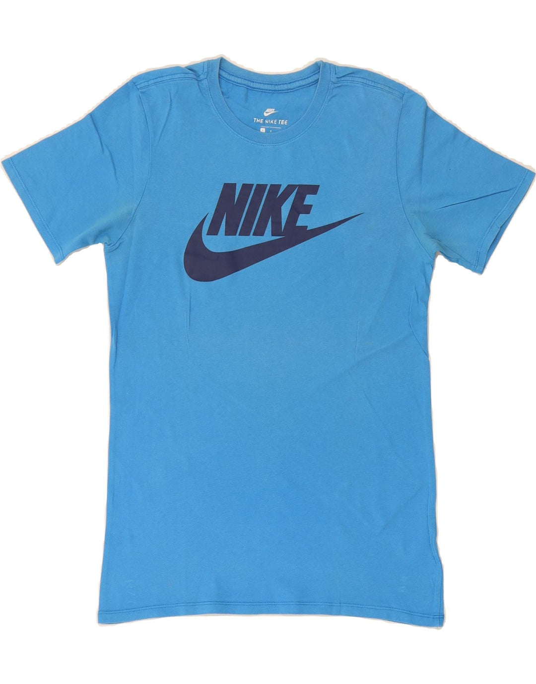 NIKE Mens Athletic Cut Graphic T-Shirt Top Small Blue Vintage Nike and Second-Hand Nike from Messina Hembry 