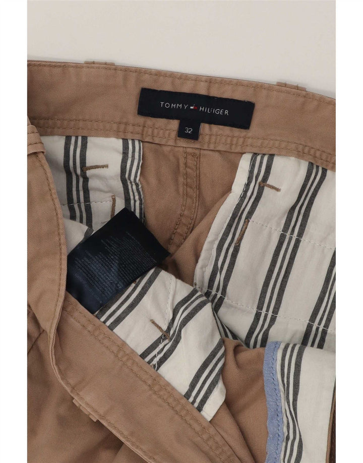 Tommy Hilfiger Mens Cargo Shorts W32 Medium Beige Cotton