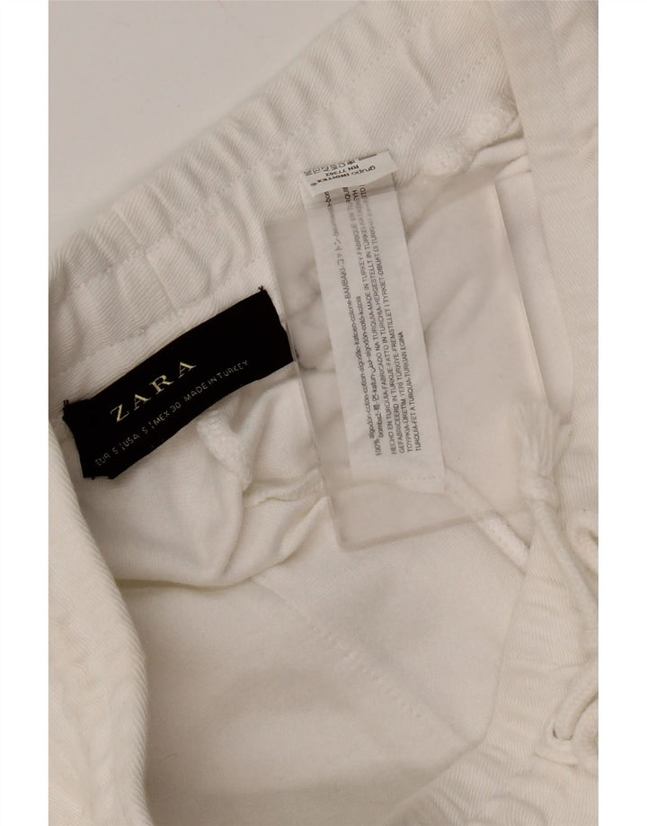 Zara Mens Sport Shorts Small  White Cotton