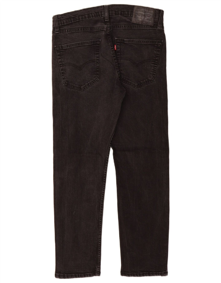 Levi's Mens 502 Tapered Jeans W32 L30 Black Cotton
