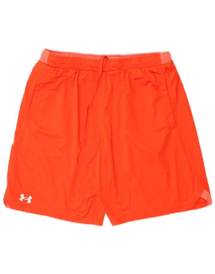 UNDER ARMOUR Mens Sport Shorts XL  Orange Polyester