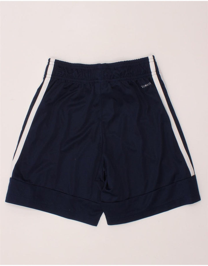 ADIDAS Boys Climalite Sport Shorts 9-10 Years  Navy Blue Polyester