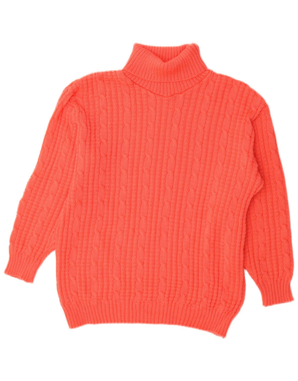 Vintage Womens Roll Neck Jumper Sweater UK 16 Large Red