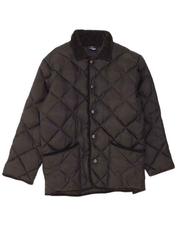 Asics Mens Padded Quilted Jacket UK 36 Small Black Polyamide