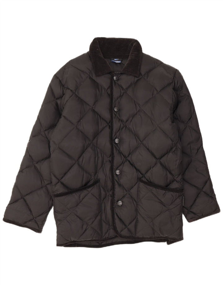 Asics Mens Padded Quilted Jacket UK 36 Small Black Polyamide