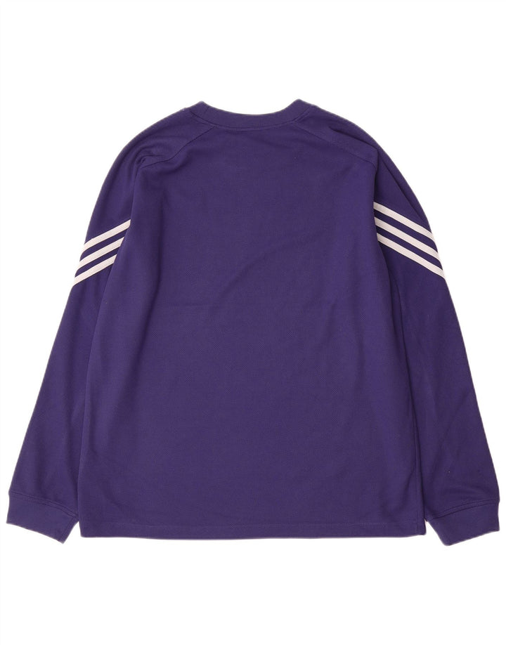 Adidas Mens Top Long Sleeve Medium Purple Polyester