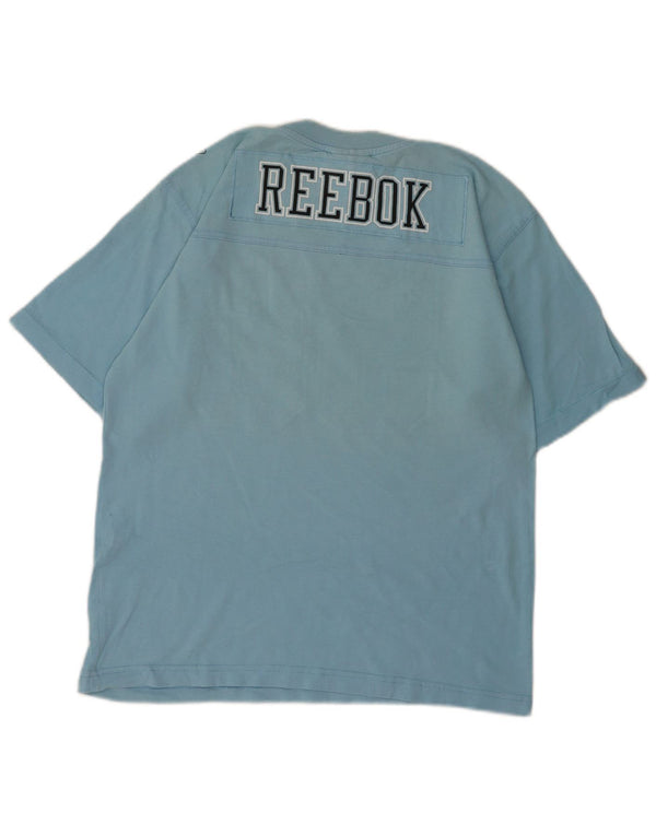 Reebok Mens Graphic T-Shirt Top Small Blue Cotton
